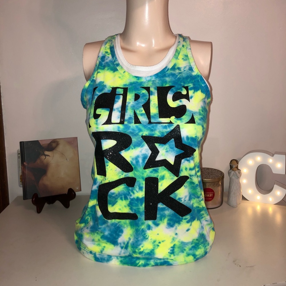 Girls Rock Tie Dye Tank Top